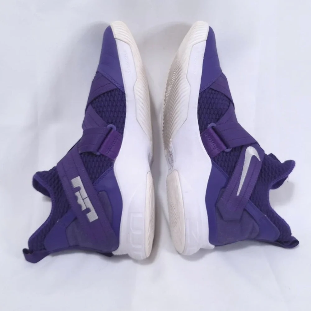 Nike LeBron Soldier 12 XII‎ SFG Purple Silver Basketball Shoes Sz 13.5 Sneakers